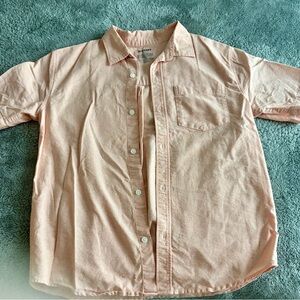 Boys Peach Button-Up Shirt